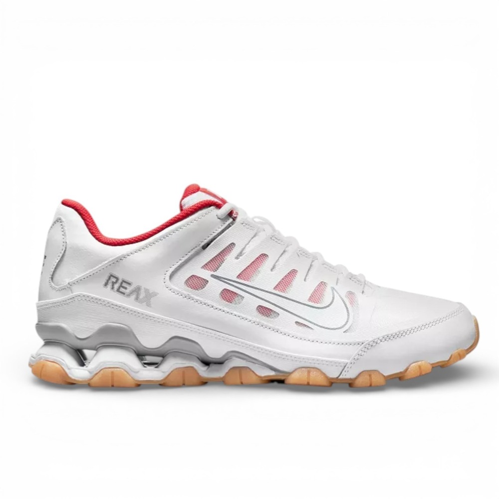 Nike Reax 8 TR Training Athletic Shoes Mens Sz 13 White‎ Wolf Grey Chile Red NEW